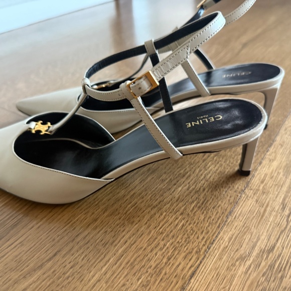 CELINE KITTEN HEELS T- BAR STRAP PUMP - Picture 5 of 9